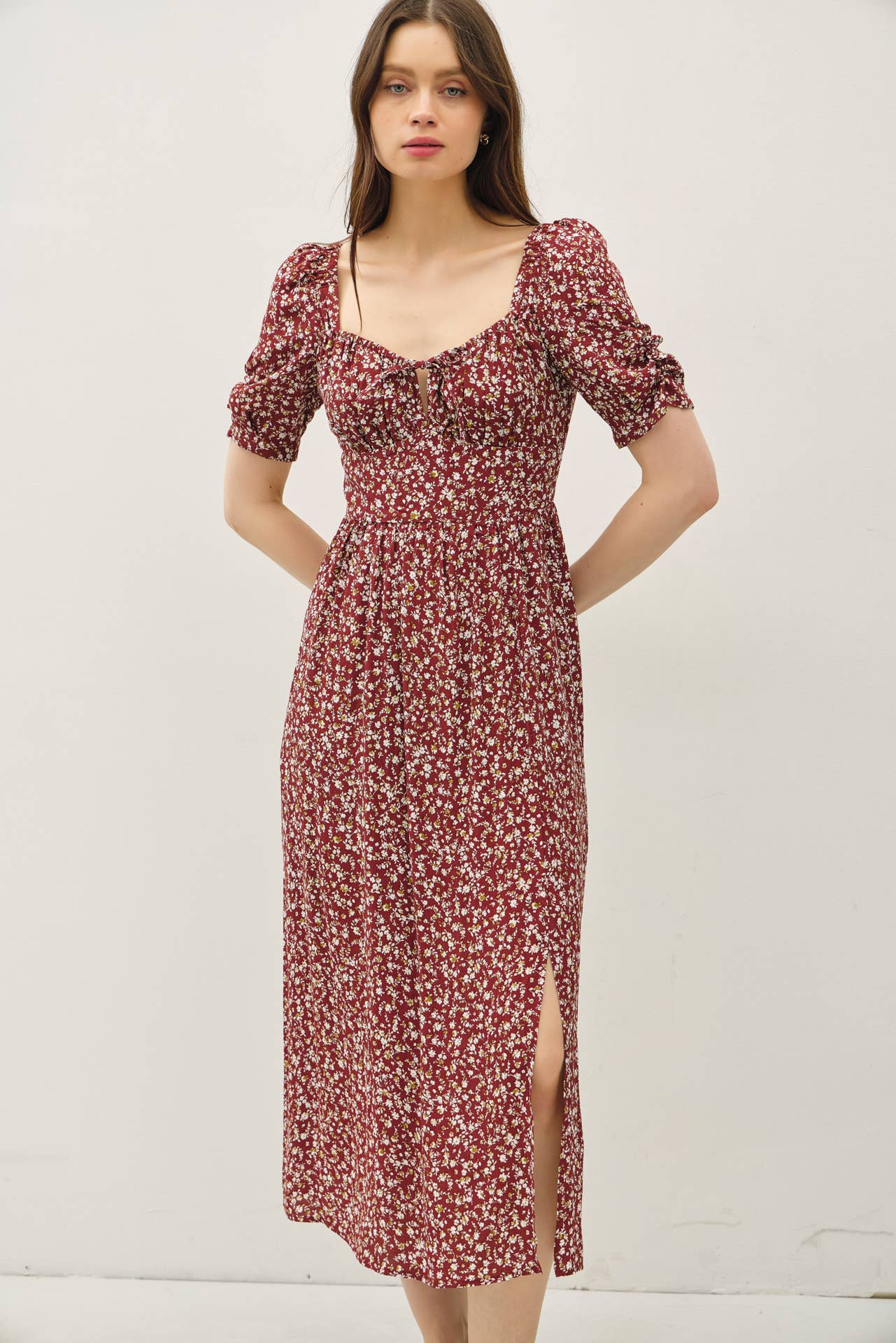 Be Cool - Vente Robe – femme - ROBE FRONCÉE À BUSTIER AVEC MANCHES VOLUMINEUSES5