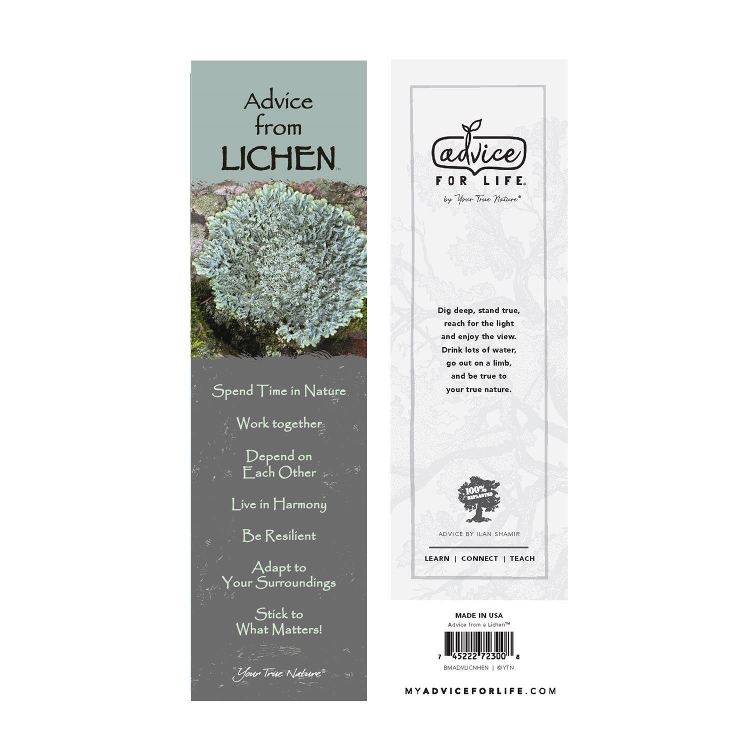 Advice for Life by Your True Nature - Wholesale Bookmark - Advice from Lichen Laminated Bookmark0