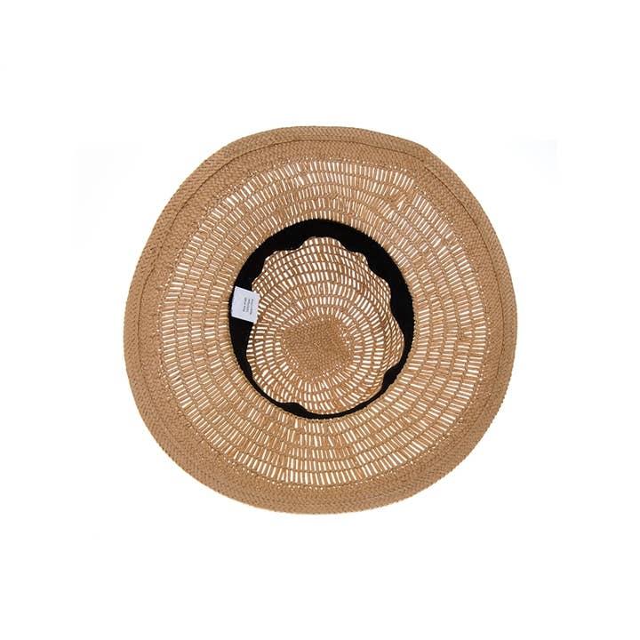 DNMC - Wholesale Straw Hat - Women's - Glamourous Handmade Straw Sun Hat w/ Peekaboo Weave5