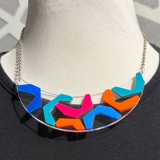 She Bop Bib Necklace for wholesale by Audacious Studio
