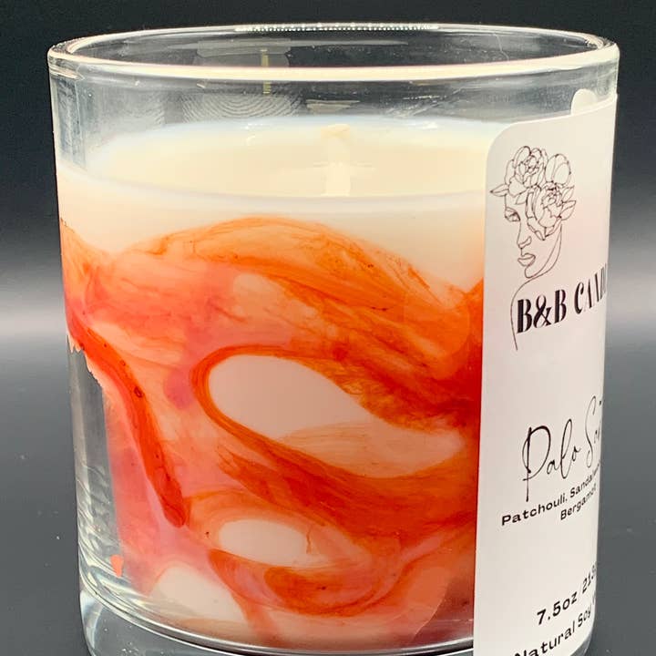 B&B Candle Co. - Wholesale Jar/Filled Candle - Palo Santo Scented Candle with Incense and Patchouli Aromas1