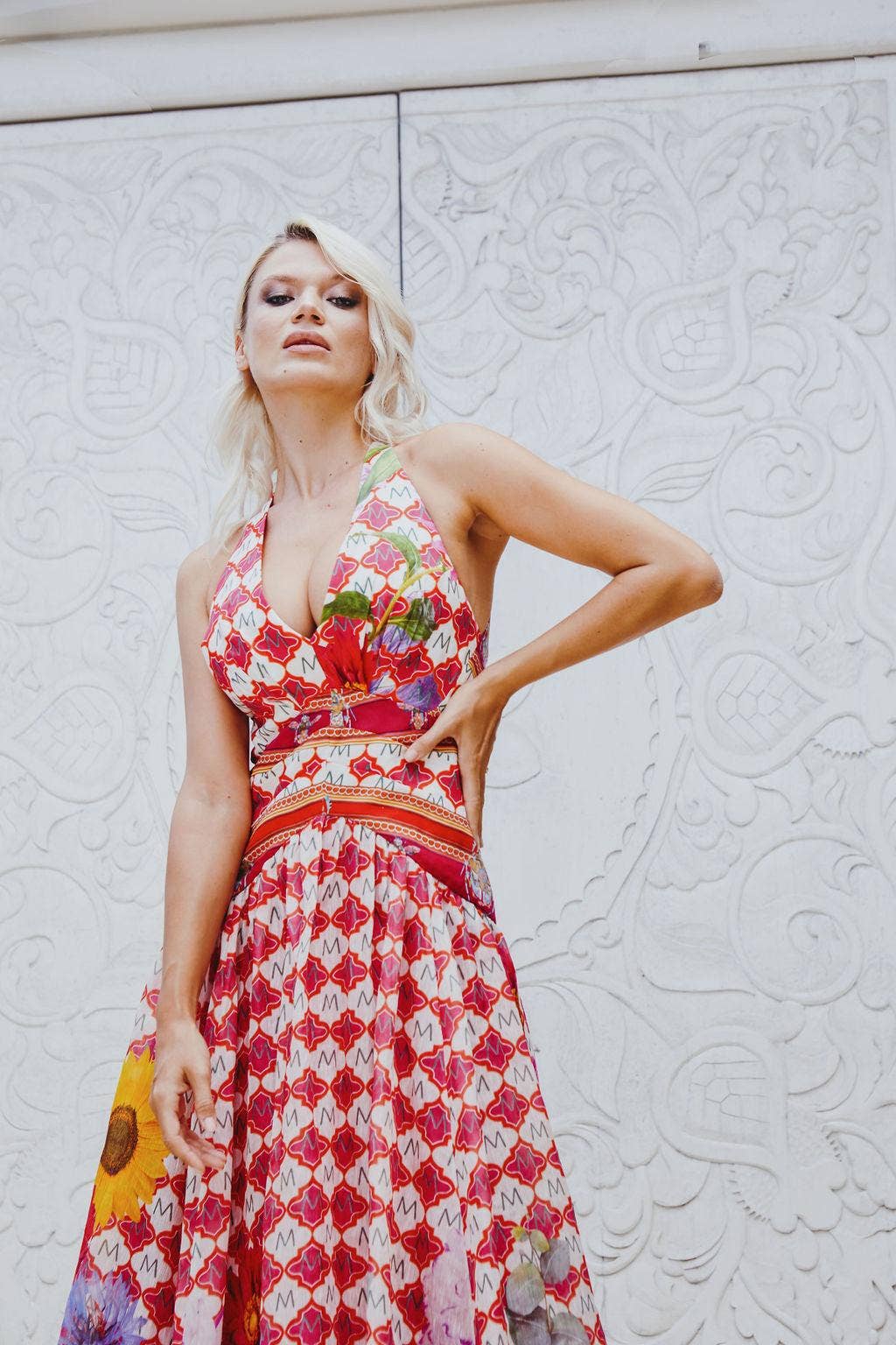 MACKENZIEMODE - Wholesale Jurk - Dames - AMALFI COAST MAXI ~ ROZE PARADIJS2