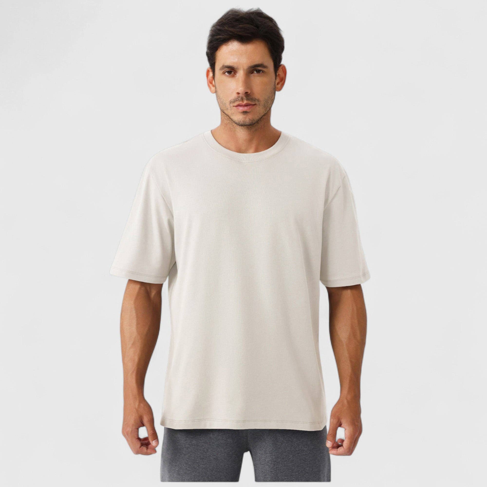 Active by Anna-Kaci - Wholesale T-Shirt - Men's - Men's Oversized Fit Short Sleeve T-Shirt with Drop Shoulders21