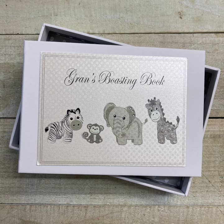 Boasting Book Gran's Toys Silver Photo Album - Mini (TS5) for wholesale by White Cotton Cards