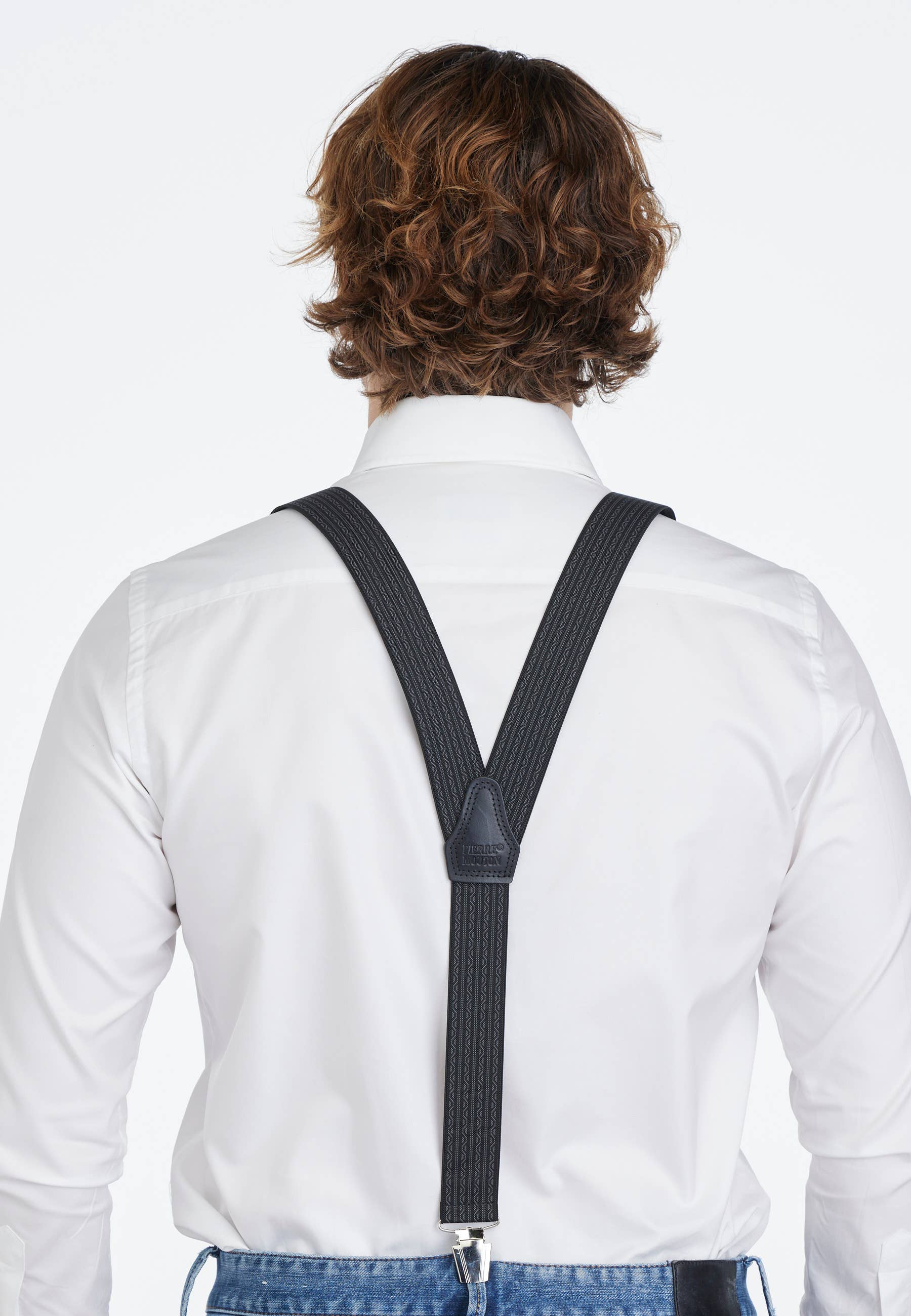 Pierre Mouton - Wholesale Suspenders - Unisex - Brace Pierre Paris Black 3 clips/140 cm | Handmade2