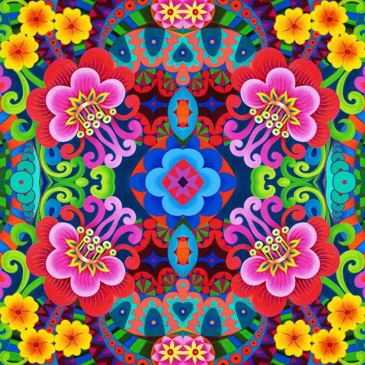 'Exotic flower pattern' card for wholesale by Tattersfield Designs