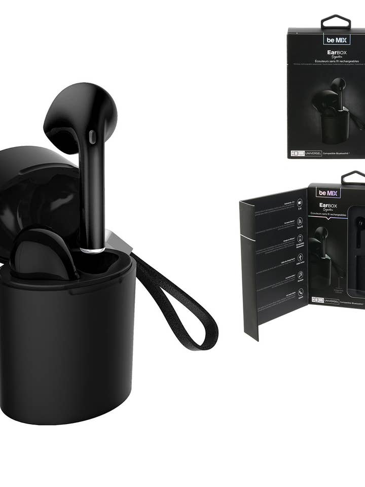 Auriculares Bluetooth Pretos por atacado de Sfeerpunt