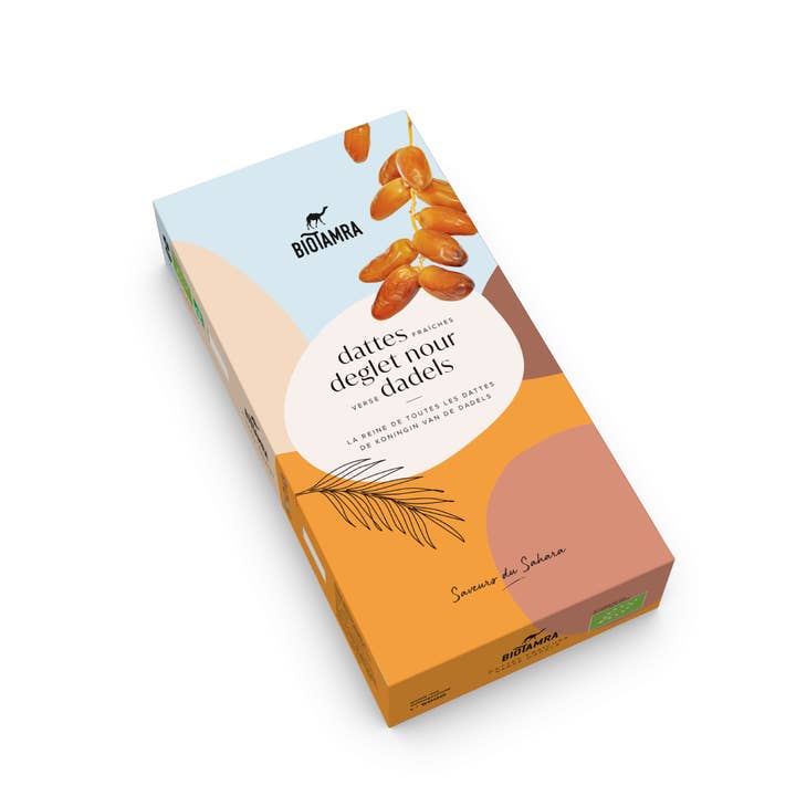 ORGÁNICO*- Dátiles frescos de Deglet Nour de Argelia ramitas de 500 g para venta al por mayor de BioTamra