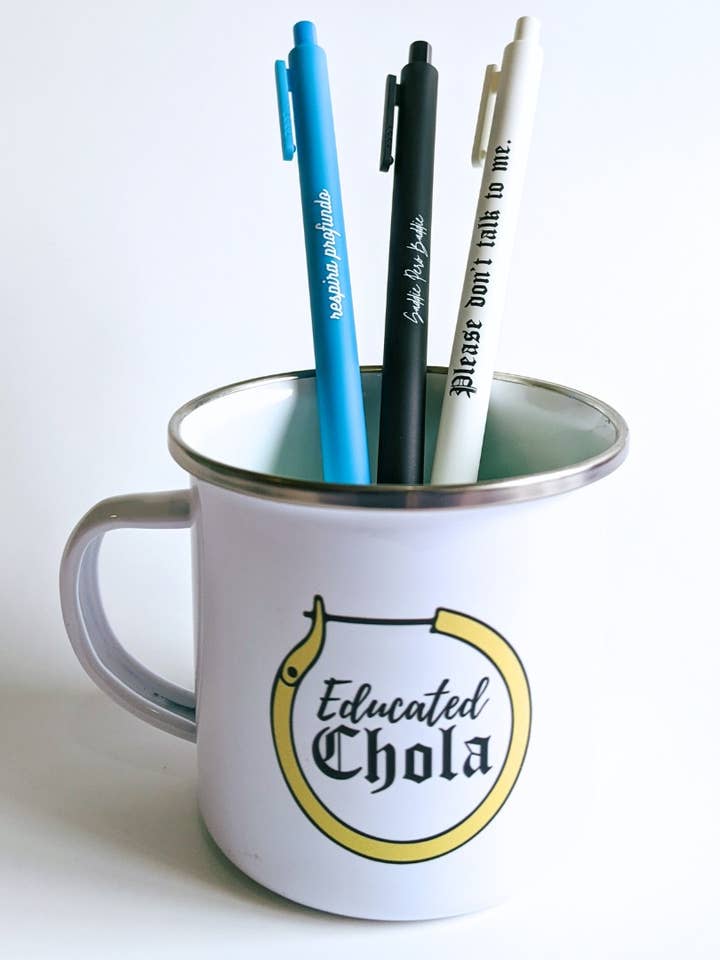 Pens/Bolígrafos - Mental Health Humor & Cultura Stationery for wholesale by Educated Chola