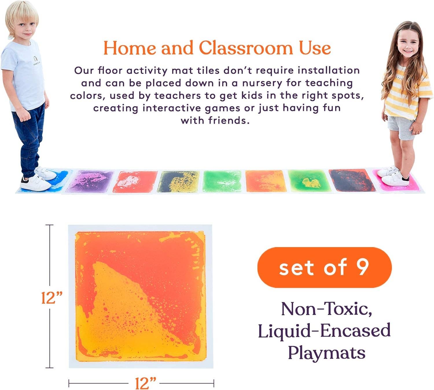 Special Supplies - Wholesale Toy Set - Kids - Square Floor Liquid Tiles for Kids, Set of 98