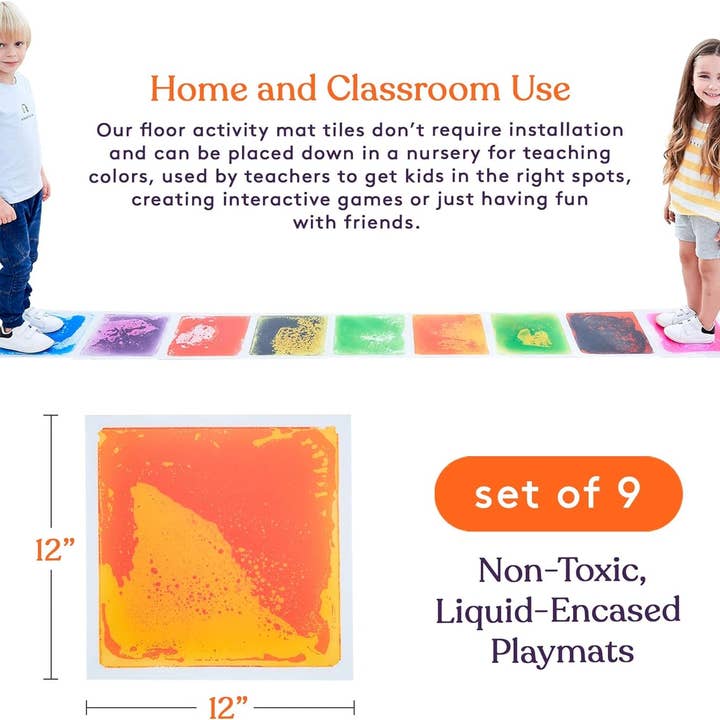 Special Supplies - Wholesale Toy Set - Kids - Square Floor Liquid Tiles for Kids, Set of 98