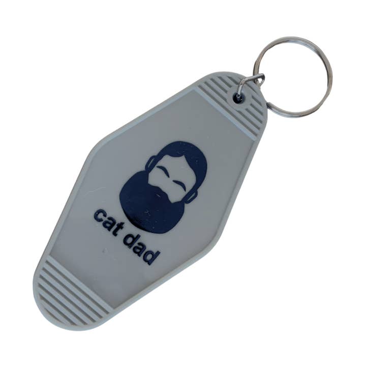 Cat Dad Motel Keychain for wholesale by Ciao Gatto Cat Market