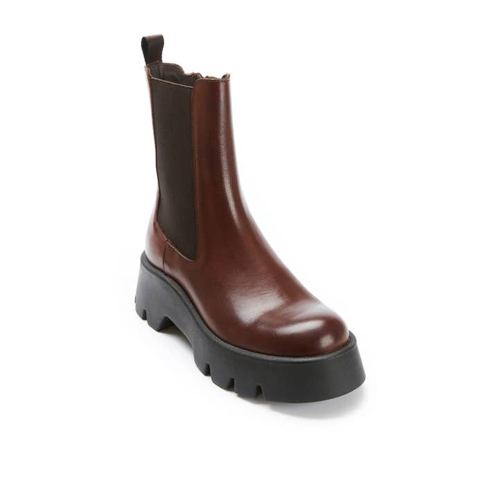 Frank Daniel - Wholesale Chelsea Boots - Women's - Mahogany color Chelsea boots for women. Made in Italy