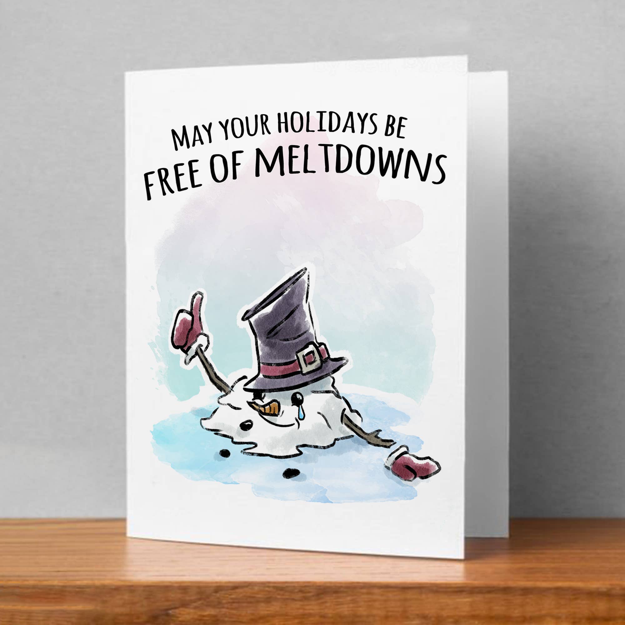 Aaron Millard Illustration – Großhandel Weihnachtskarte – „Free of Meltdowns“ - Lustige Weihnachtskarte für Moms Millenia4