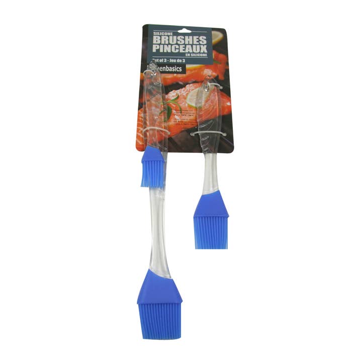 Blue KITCHEN BASICS SILICONE Brushes 3/ST 7,8.5,13" for wholesale on Faire1