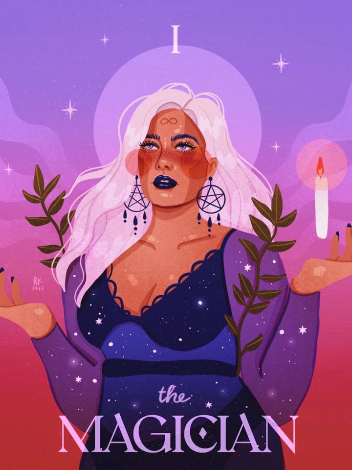 The Magician Tarot Print for wholesale by Brittany Keller Art