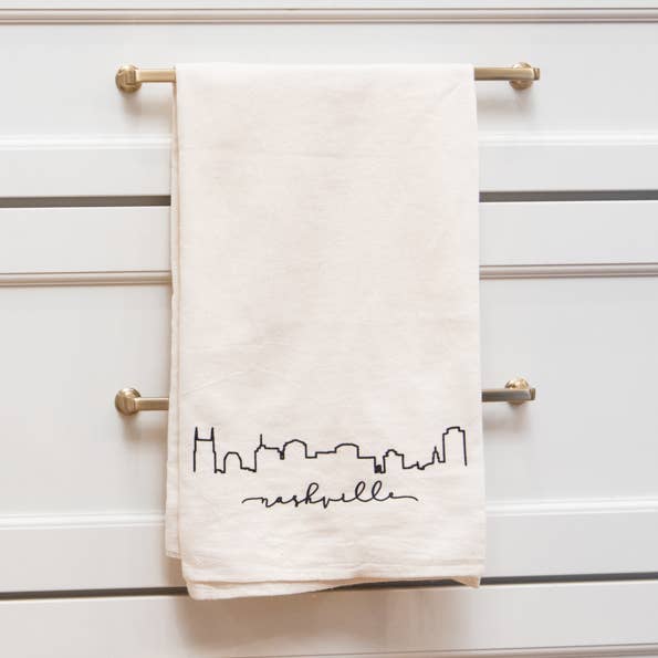 Grainwell - Wholesale Tea Towel - City Skyline Natural Flour Sack0