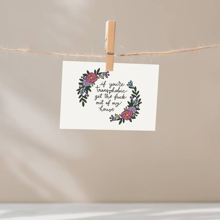 If You're Transphobic Unframed Mini Art Print for wholesale by Mouthy Broad