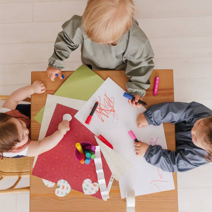 Perlimpinpin - Wholesale Bib - Baby - Bib with sleeves - Moss4