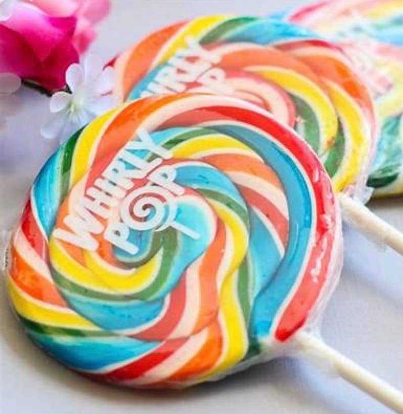 O'Shea's Candies Sweet Shop - Wholesale Lollipop - Whirly Pop Nostalgic Rainbow Lollipop 3 Inch 🍭2