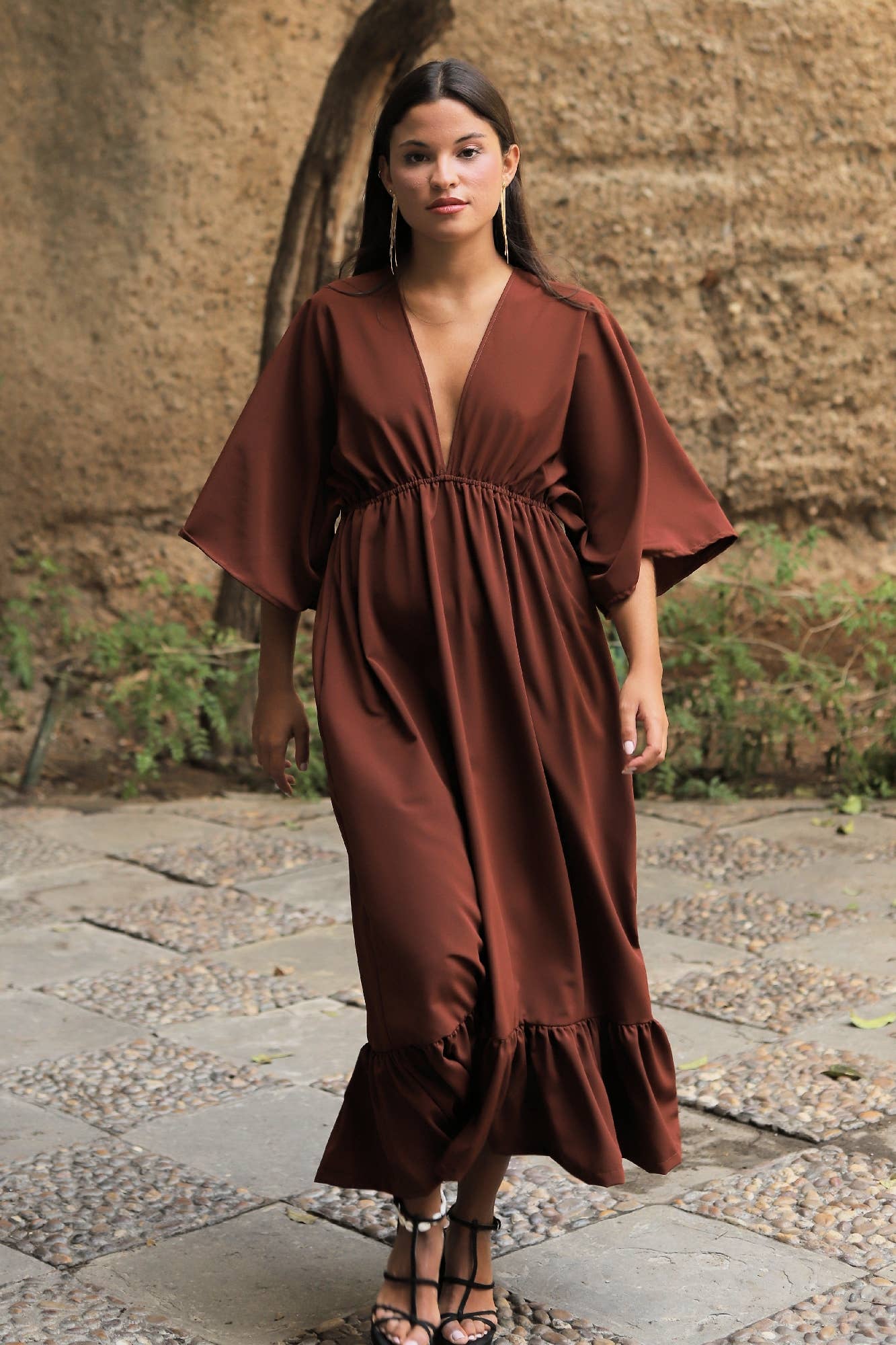 Bombon Spain - MIlagros Pedregal - Vente Robe – femme - Robe Hemingway marron3