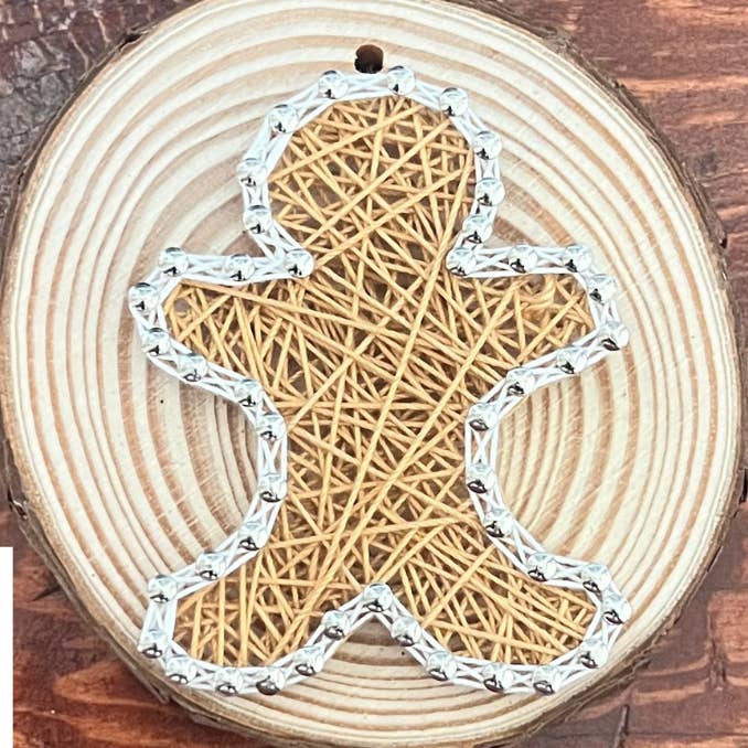 Gingerbread String Art Ornament Kit: DIY Christmas Craft for wholesale by Joyful Imperfectionz