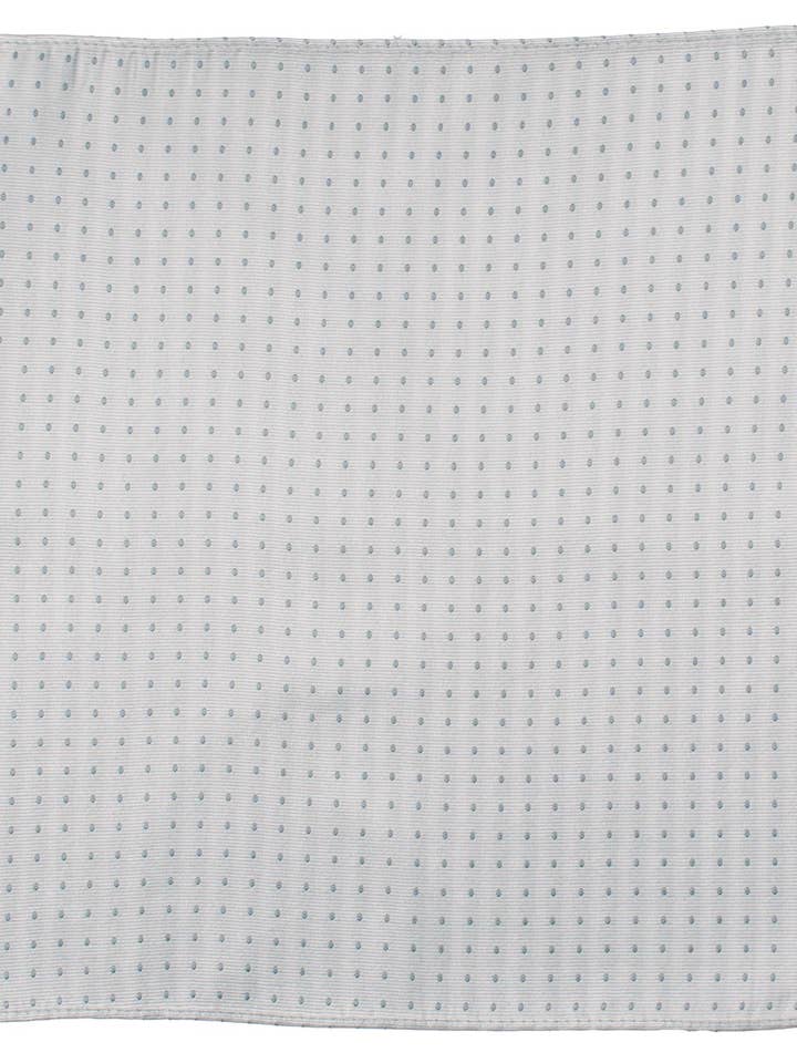 Vintage Einstecktuch aus hellgrauer Seide mit dunkelgrauen Punkten POCV1077 für den Großhandel von Graffeo Cravatte