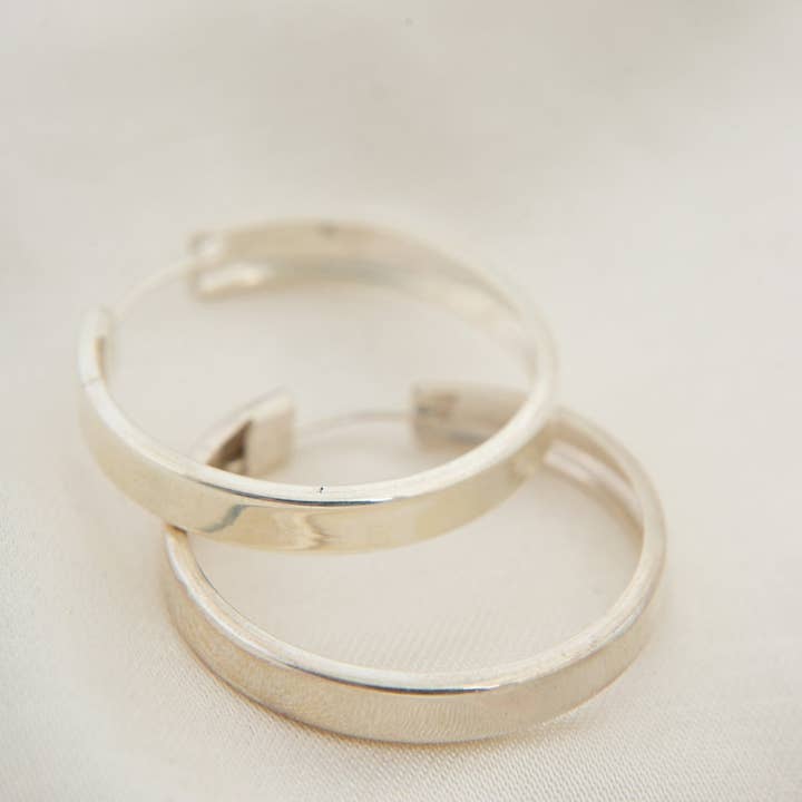 Volenia Silver - Vente Créoles - Boucles d’oreilles créoles pour femme en argent sterling 925 en gros2