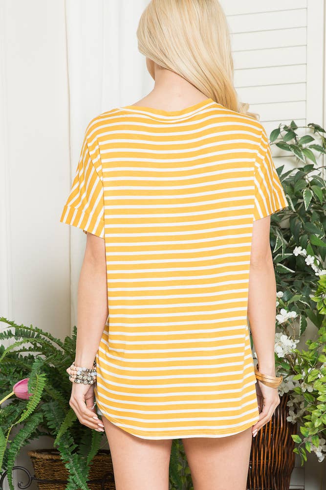 Celeste Clothing - Wholesale Knit Top - Women's - CT33714-PL -Ivory Mustard Contrast Top9