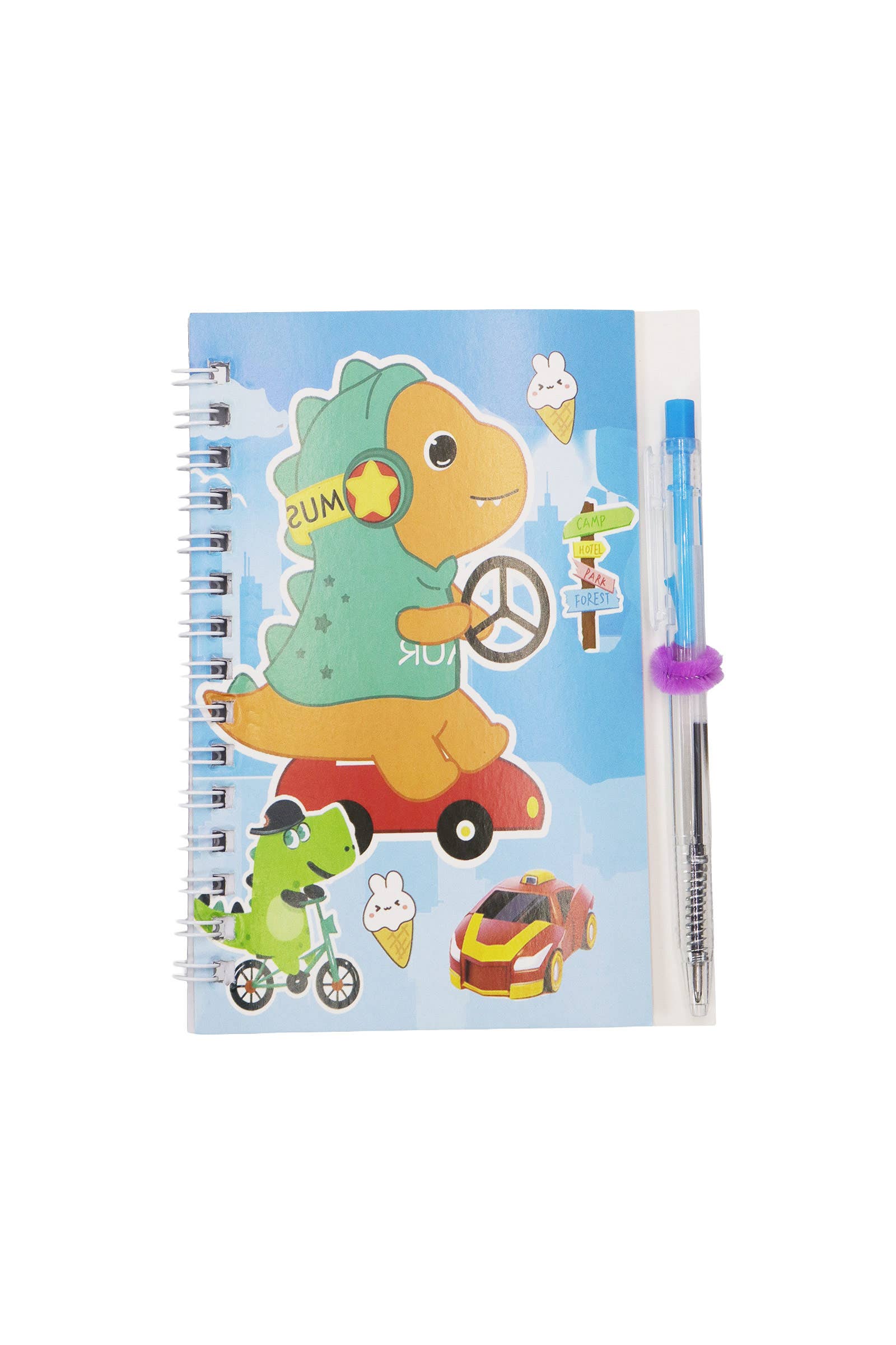 ASSORTED Dinosaur A6 Spiral Bound Notebook With Pen for wholesale on Faire3