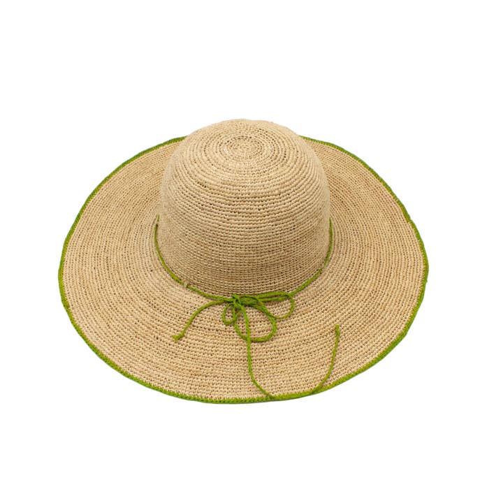 Shebobo - Wholesale Straw Hat - Women's - Rachel 4" Brim Crochet Straw Sun Hats with Colored Edge2