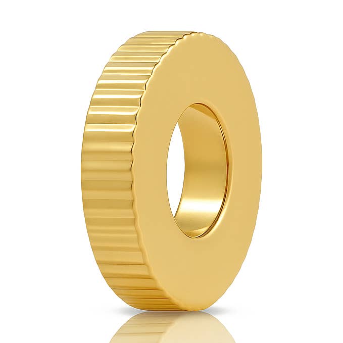 Separador de Encanto Estriado Delgado para venta al por mayor de Elizabeth Stone Jewelry