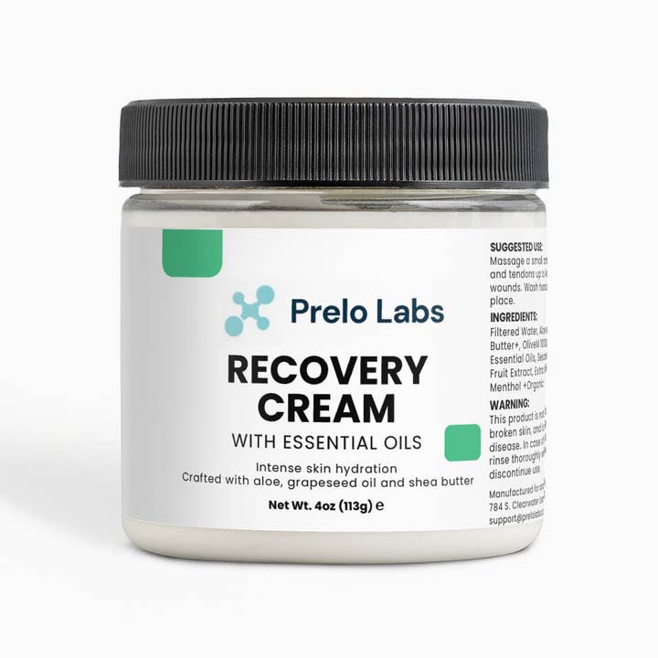 Muscle & Joint Recovery Cream - Pain Relief Cream for Sore Muscles & Joints - Fast Absorbing Formula - Post Workout Reco for wholesale by Prelo Labs LLC