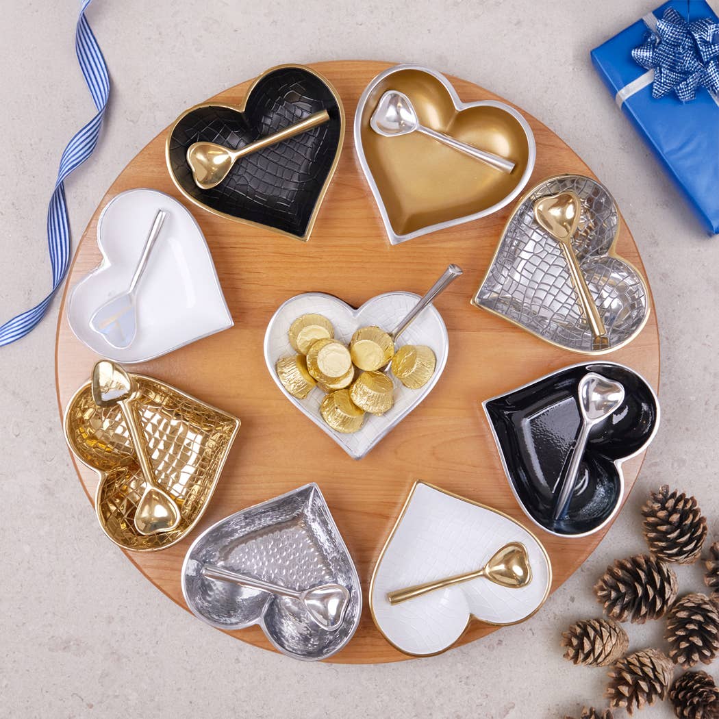 Inspired Generations - Vendita all'ingrosso Insalatiera - Happy Heart of Gold con cucchiaio a cuore e biglietto per appunti1