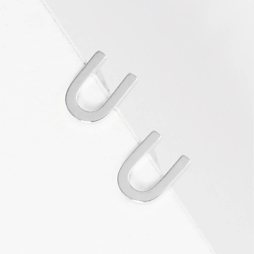 Sensibling Corp. - Wholesale Stud/Post Earrings - Gold Dipped Metal Initial Monogram Stud Earrings50