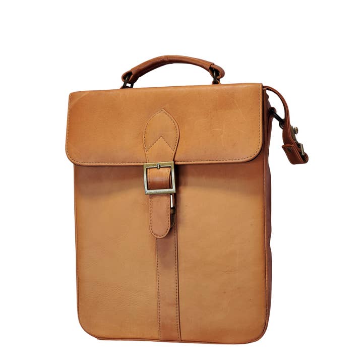 Charlie Leather – wholesale Tote bag – Unisex – Anacleto Large Double Wine Bottle Carrier2