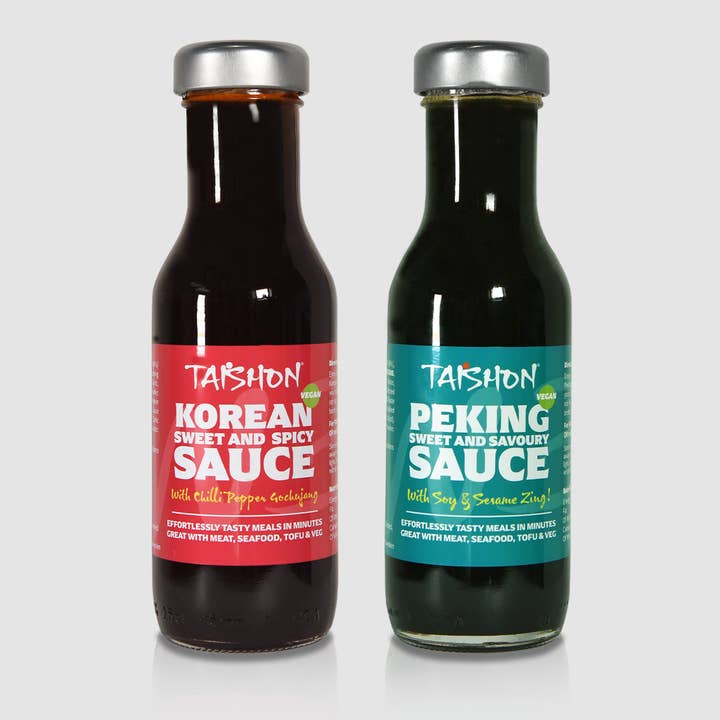TAISHON PEKING AND KOREAN SAUCE TWIN PACK (VEGAN) for wholesale by Taishon