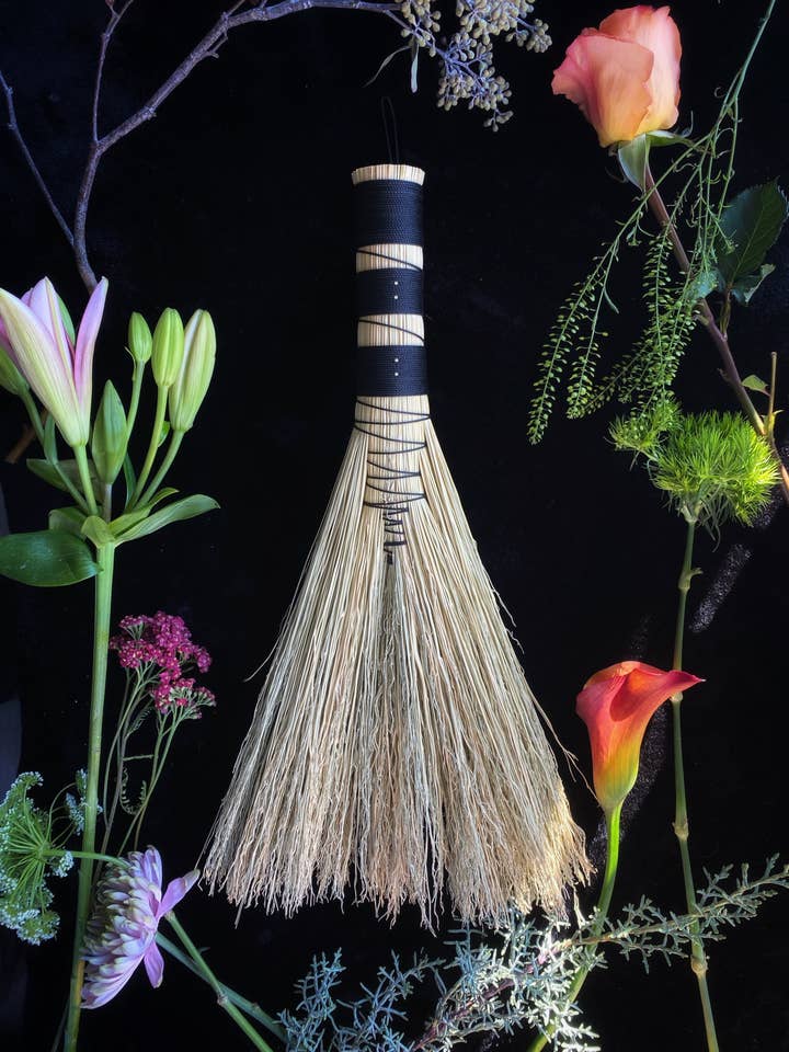 Natural, Specialty, Hawk Tail Brooms for wholesale by Keven Craft Rituals LLC