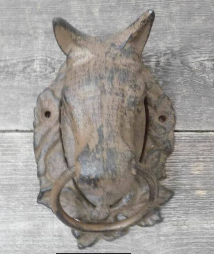 Midwest Craft House - Wholesale Decorative Tabletop Object - LARGE CAST IRON HORSE HEAD WITH RING1