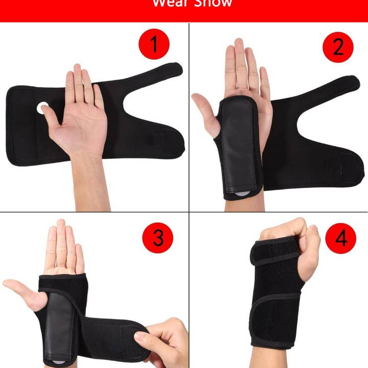VIGOR - Vente Appareil massant pour les mains/pieds - Support imperméable à compression réglable pour la main et le pouce, poignet B17