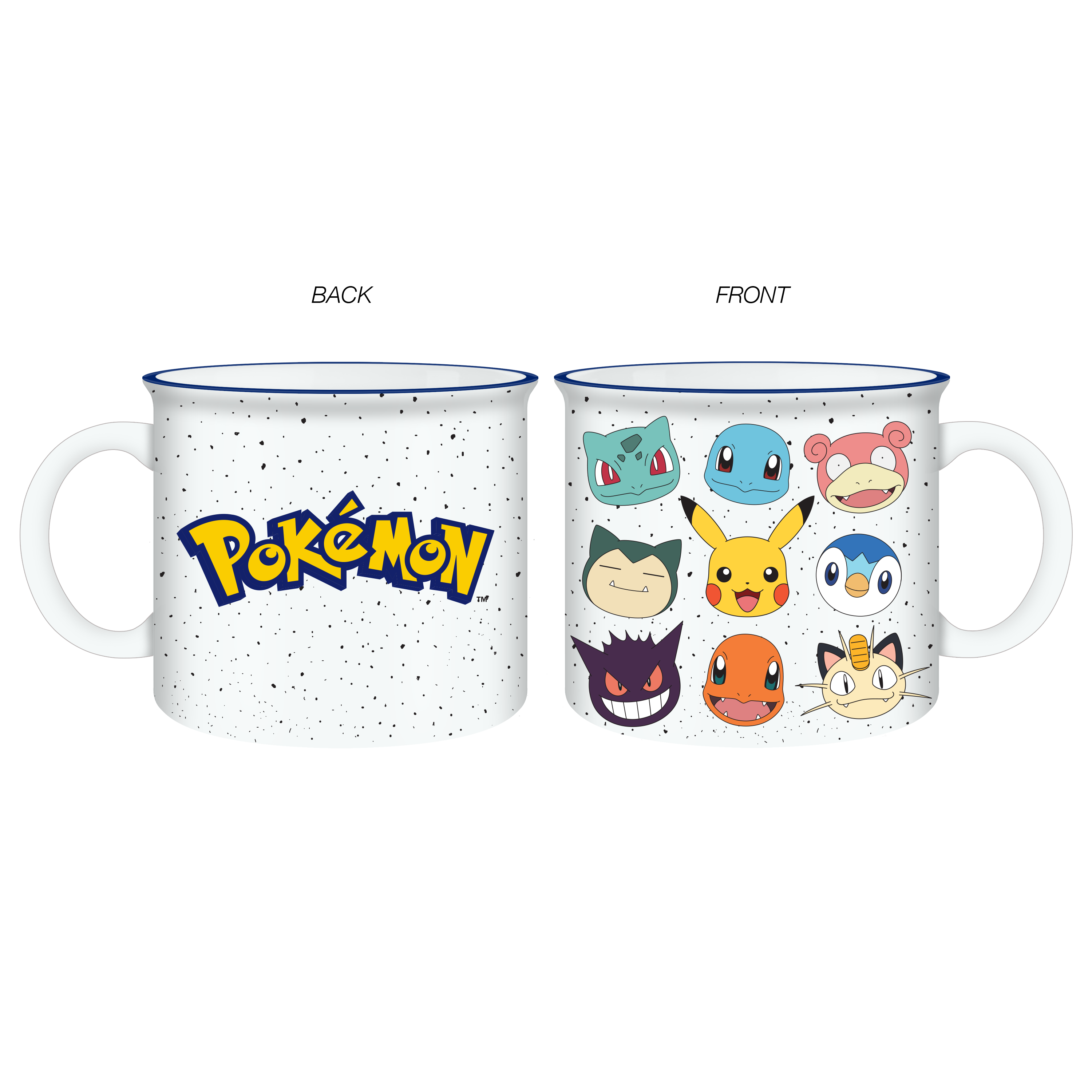 Silver Buffalo - Vente Tasse à café - Mug de camping en céramique 20oz Pokémon Multi Face Set0