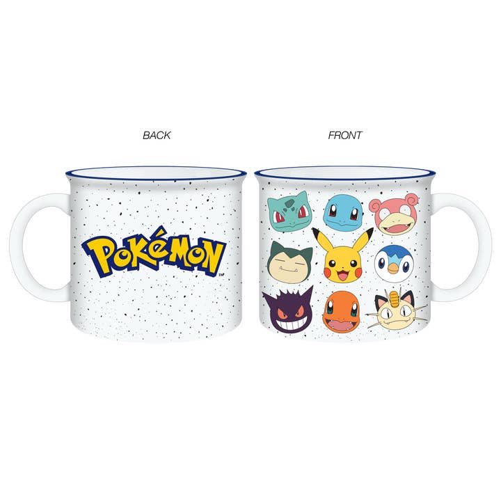 Pokémon Multi Face Set 20oz Ceramic Camper Mug for wholesale by Silver Buffalo