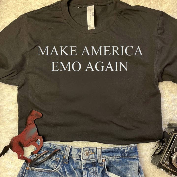 Make America Emo Again Crop Top for wholesale by LA PRINT AND STITCH
