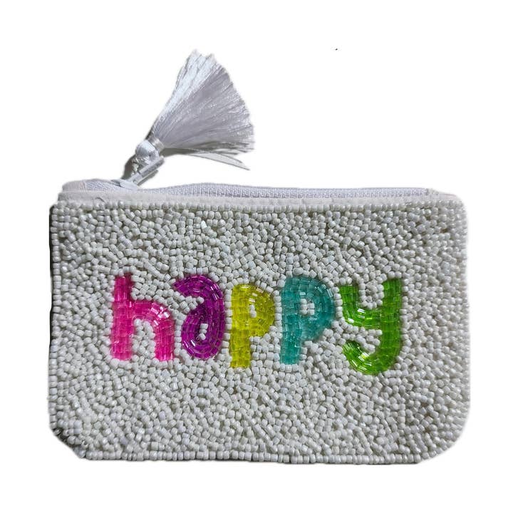 Bolsa Happy com miçangas artesanal * Presente* por atacado de Muno