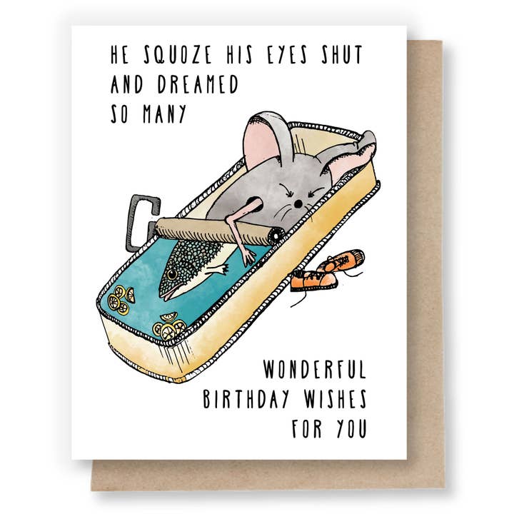 Mousy Dreams of Birthday Wishes Note Card for wholesale by Sweet Pea Cole