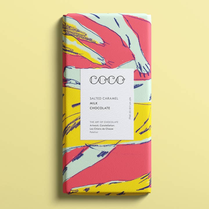 COCO Chocolatier - Wholesale Chocolate Bar - Salted Caramel Milk Chocolate Bar (Pack of 12)