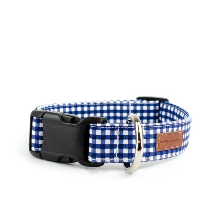 Marineblauwe mini-gingham voor wholesale door Puddle Jumper Pups