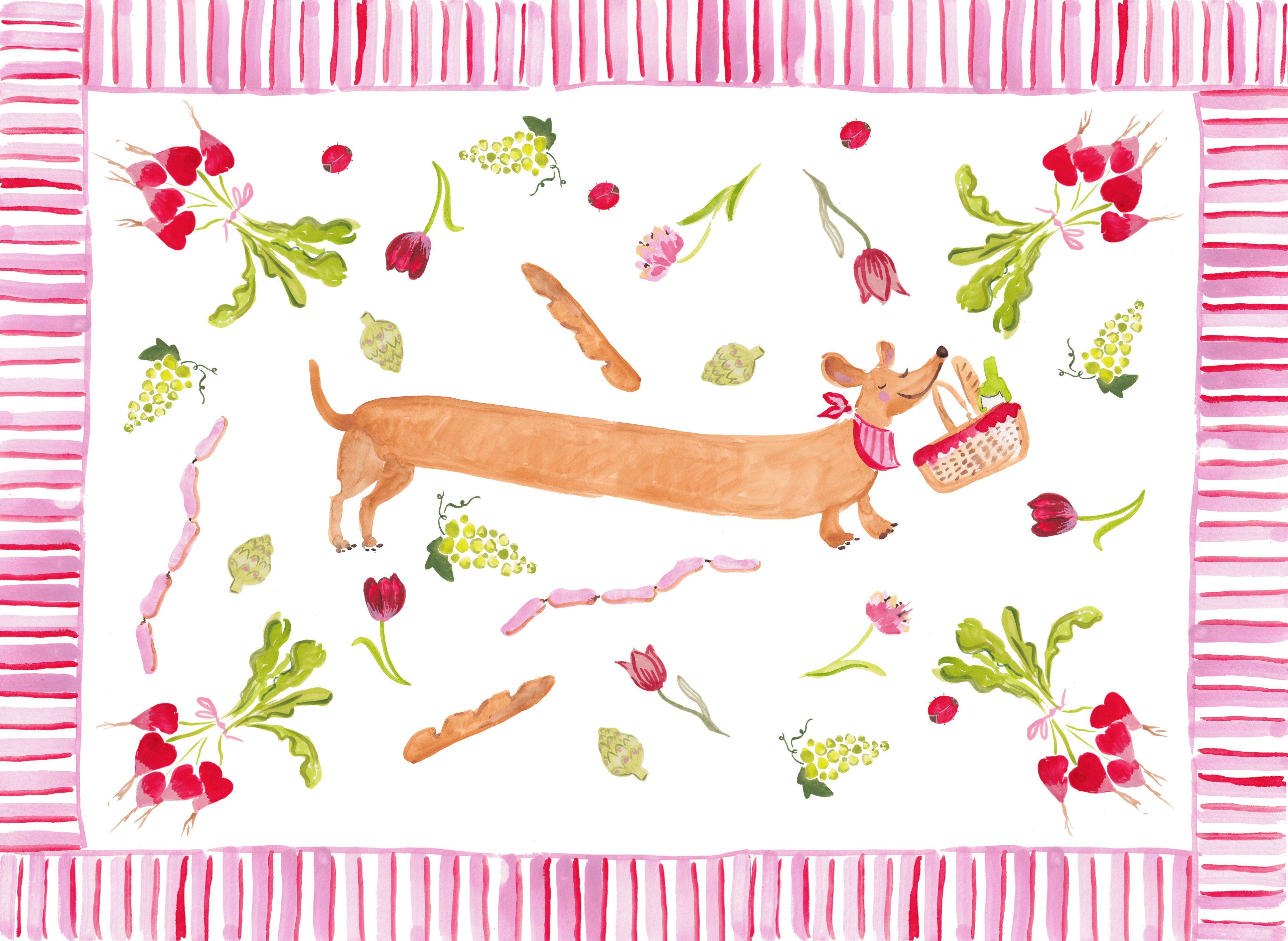 Ofelia Botella – wholesale Tablecloth – The Picnic Parade Tablecloth1