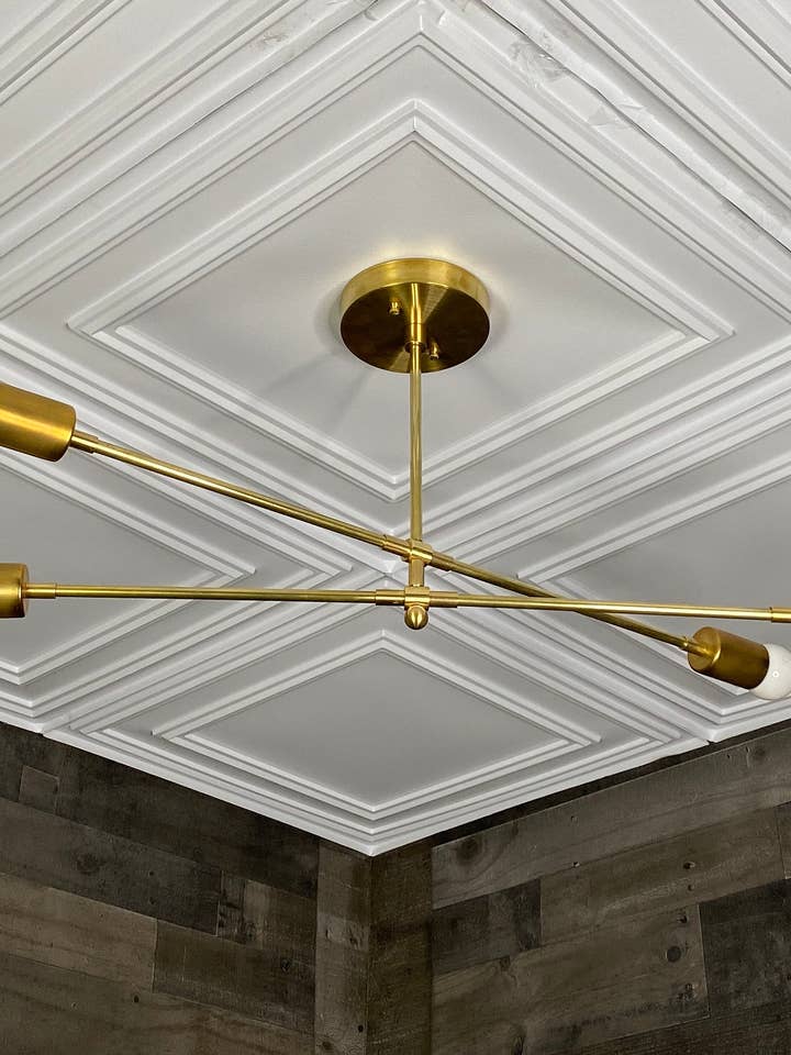 Ajax Modern 4 Light Mid Century Chandelier for wholesale by Lustrous Lumens