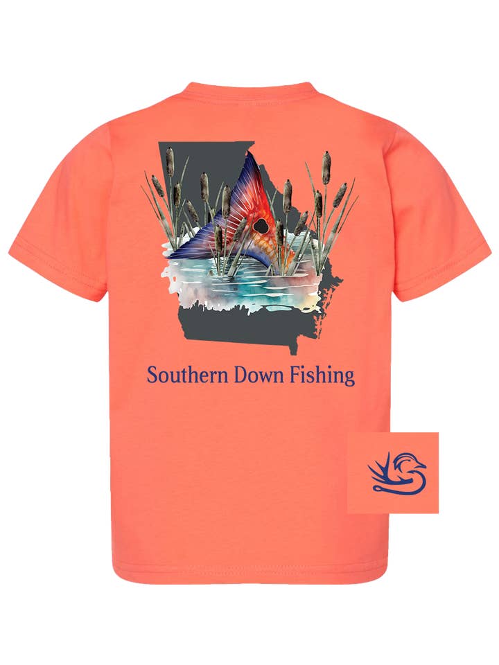 Georgia Redfish T-shirt til småbørn for engroshandel hos Southern Down Outfitters